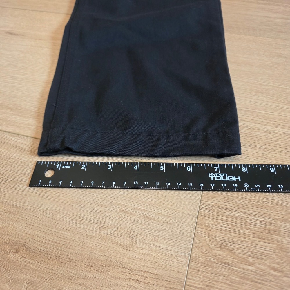 Los Angeles Apparel Black Poly Cotton Twill Pants Fits 27x28 High Rise Wide Leg - Picture 7 of 9